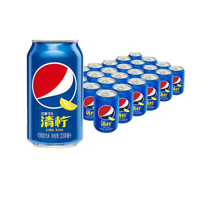 88VIP：pepsi 百事 可乐 清柠味汽水 330ml*24罐 34.8元