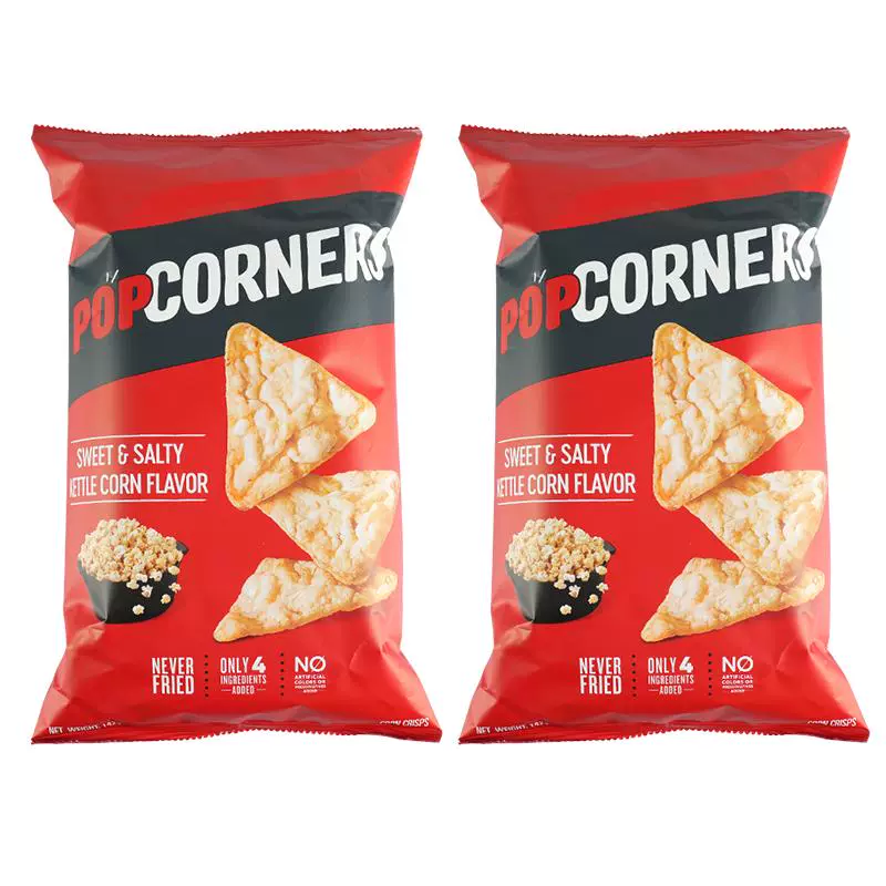 POPCORNERS 哔啵脆 进口非油炸Popcorners咸甜味玉米脆142g*2零食膨化 ￥12.16