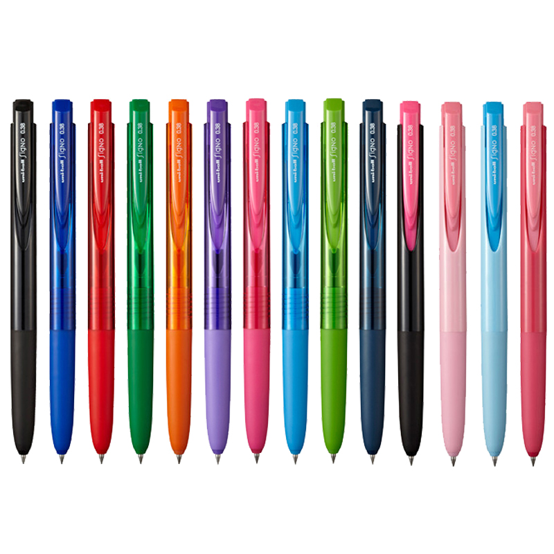 uni 三菱铅笔 日本UNI三菱UMN155中性笔限定新色马卡龙按动水笔0.38/0.5签字笔办
