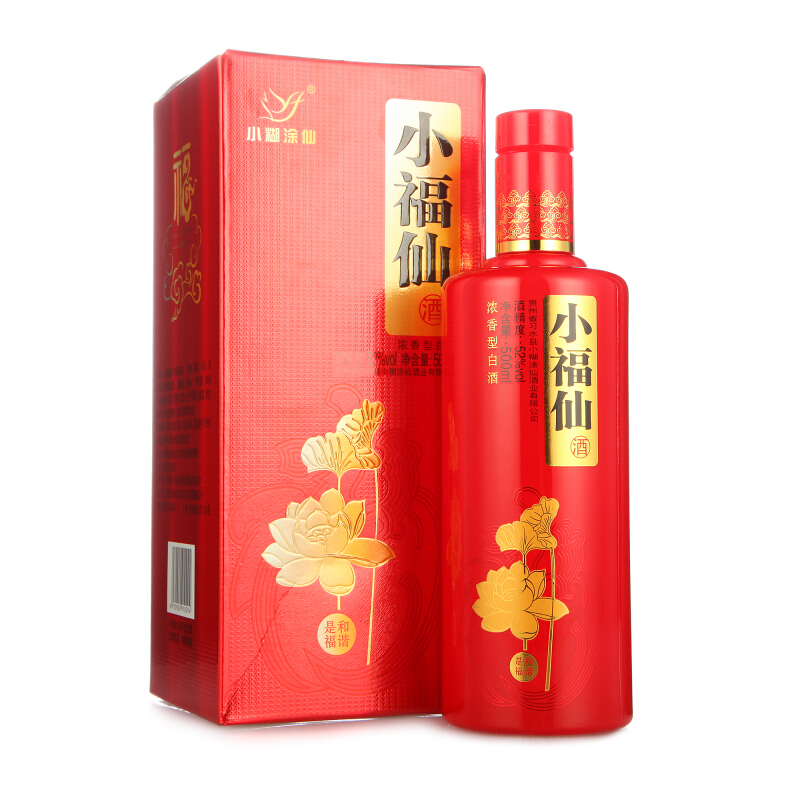 88VIP：小糊涂仙 小福仙系列 和谐是福 52%vol 浓香型白酒 45.6元