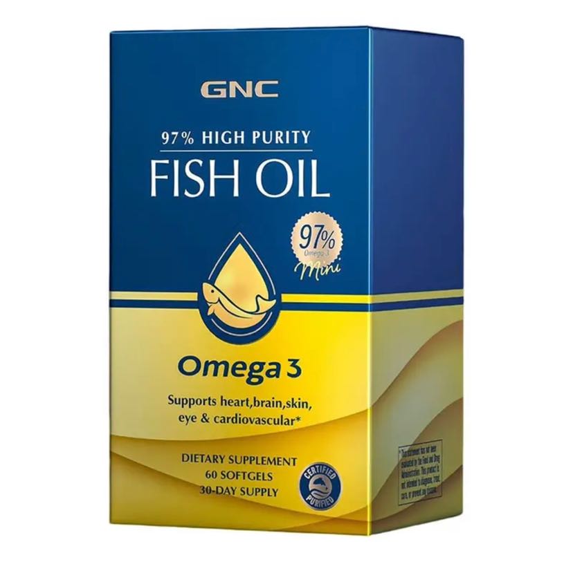 GNC 健安喜 97%高浓度鱼油软胶囊 60粒 139元（需买3件，需用券）