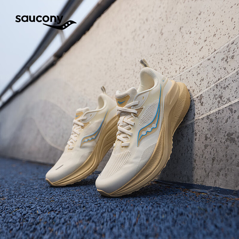 索康尼 saucony MARSHAL率途跑步鞋女缓震稳定支撑高回弹大体重运动鞋37 卡基色