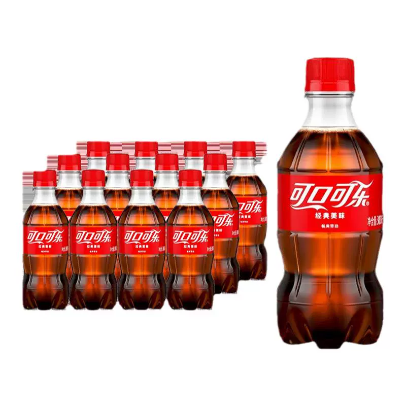 可口可乐 Coca-Cola 含糖雪碧柠檬经典汽水芬达 300ml*12瓶 ￥10.9