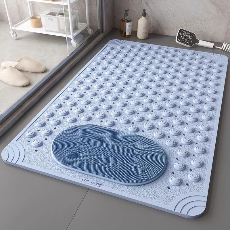 米良品 浴室带吸盘按摩防滑地垫 60x90cm 49.9元(需用券)