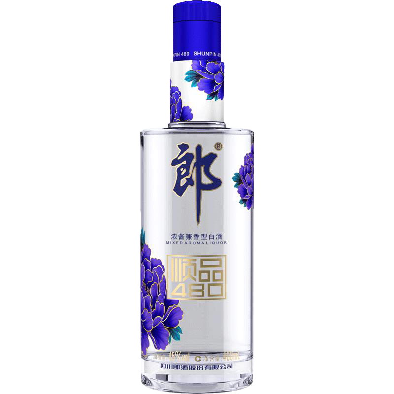 LANGJIU 郎酒 顺品郎蓝顺兼香型白酒45度480ml*2瓶粮食酒粮食酒宴请送礼 ￥10.45