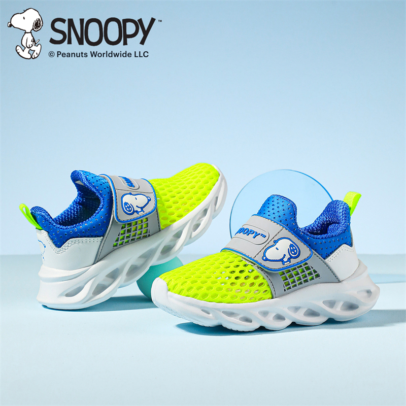88VIP：SNOOPY 史努比 童鞋儿童运动鞋2024夏季男童一脚蹬网面鞋中大童休闲鞋 7