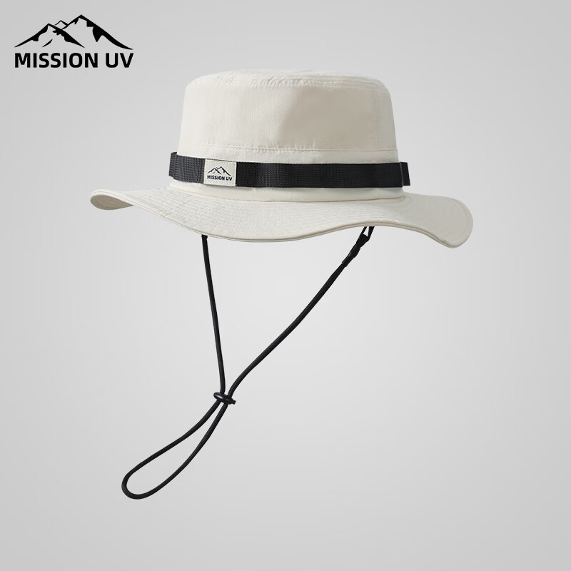 MISSION UV 防晒帽 女士遮阳帽 渔夫帽 夏季户外防紫外线 适合遮脸 29.9元