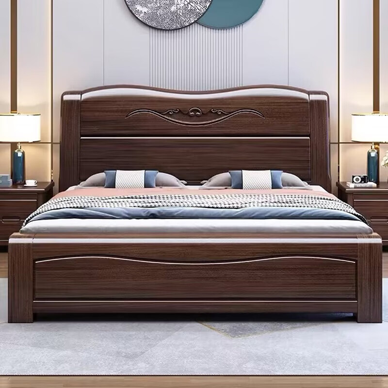 ESF 宜眠坊 床中式紫金檀木实木床 双人床1.8米2米主卧大婚床MJ-619床1.5×2米 15
