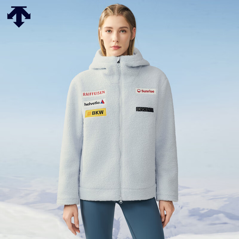 DESCENTE SKI STYLE 女士仿羊羔绒针织运动上衣 D4432SFT61 2190元包邮