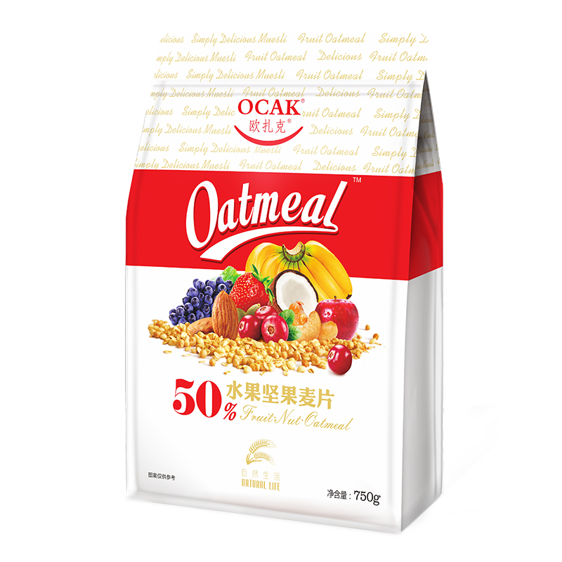 OCAK 欧扎克 50%水果坚果麦片 750g 29.92元（需买2件，需用券）