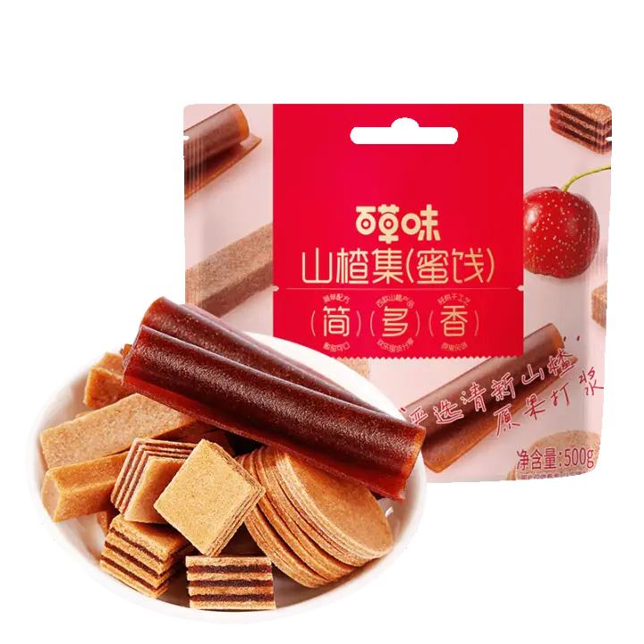 再降价: 百草味 山楂干 500g 9.9元（需领券）