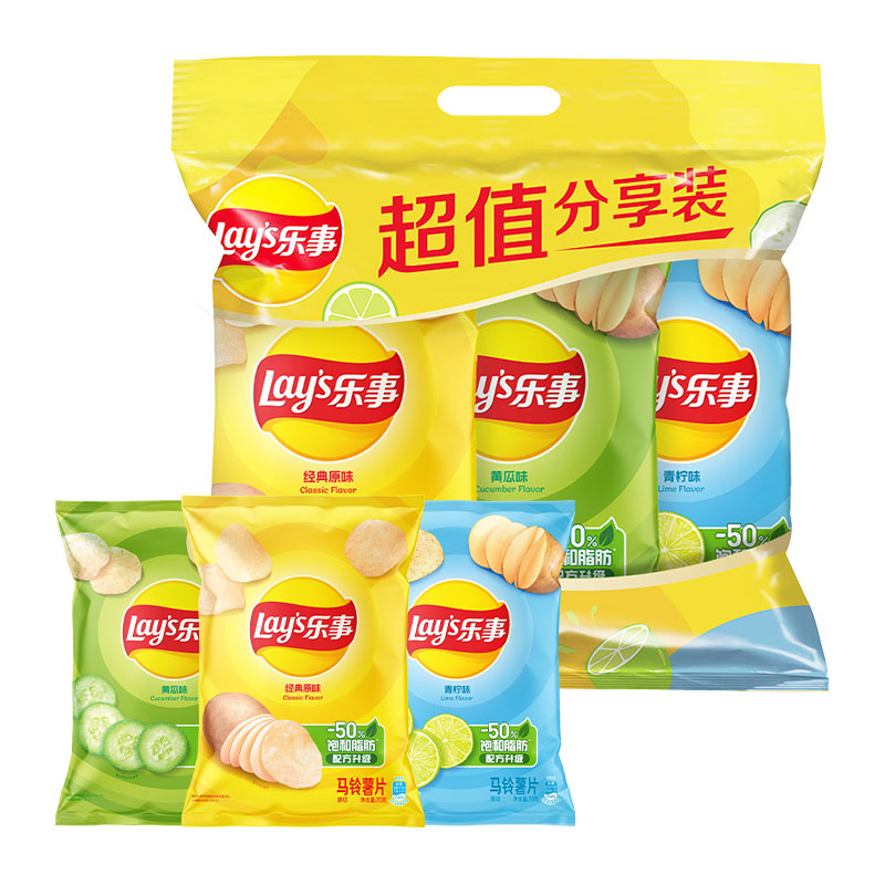 88VIP：乐事 薯片超值分享装 70g*3包 210g 14.16元