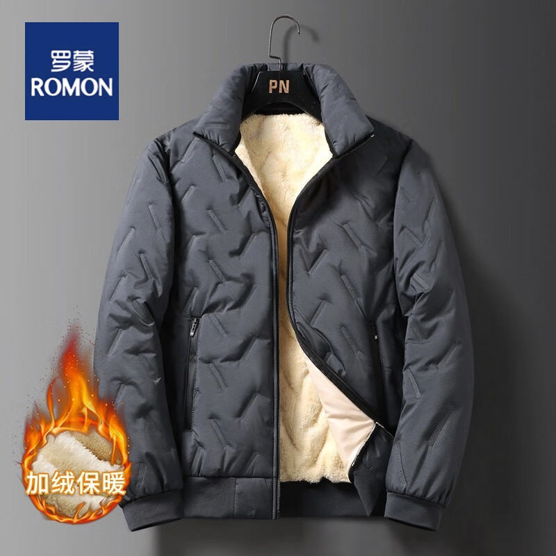 ROMON 罗蒙 加绒加厚大码保暖棉服外套 69.05元（需用券）