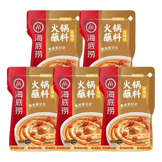 海底捞 凉拌菜拌面 香辣蘸料120g*5 13.5元（需用券）