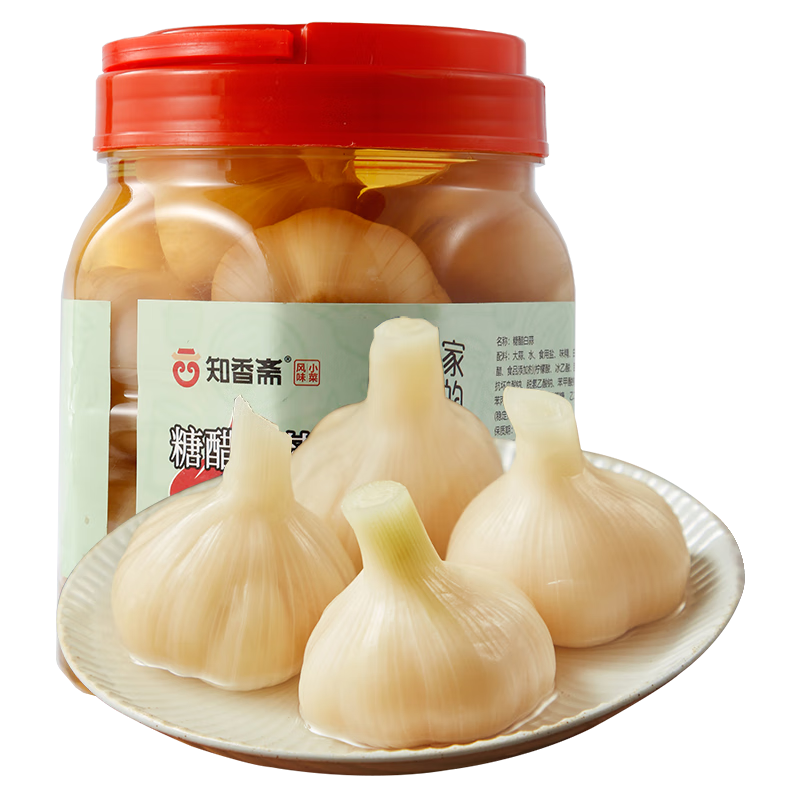 知香斋 糖蒜糖醋白蒜净含量1000g*1瓶 11.82元（需领券）