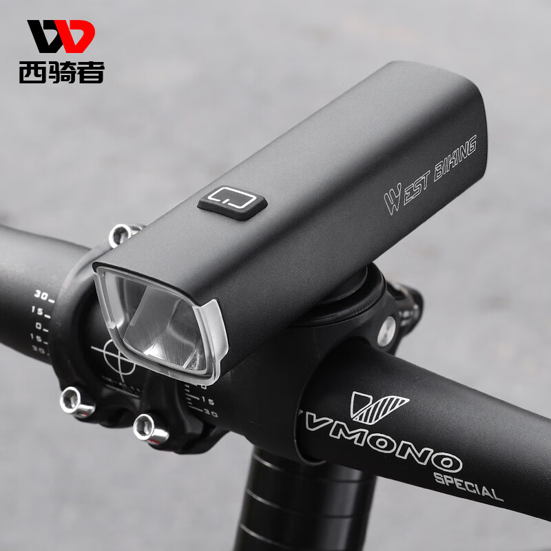 WestBiking 西骑者 自行车灯可支持吊装前灯强光手电筒USB充电山地公路车夜骑