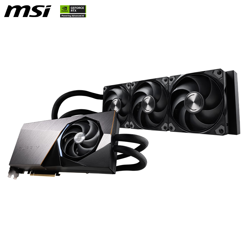 微星 水超龙 GeForce RTX 5090 D 32G SUPRIM LIQUID SOC 27999元