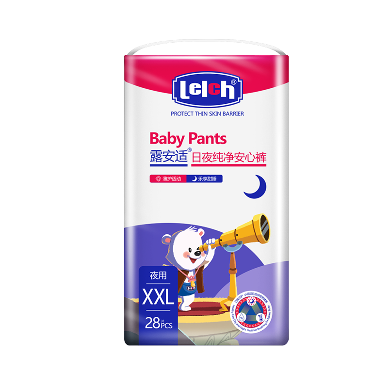 88VIP：lelch 露安适 婴儿夜用拉拉裤 XXL28/XL34/L38片 69.73元（需用券）