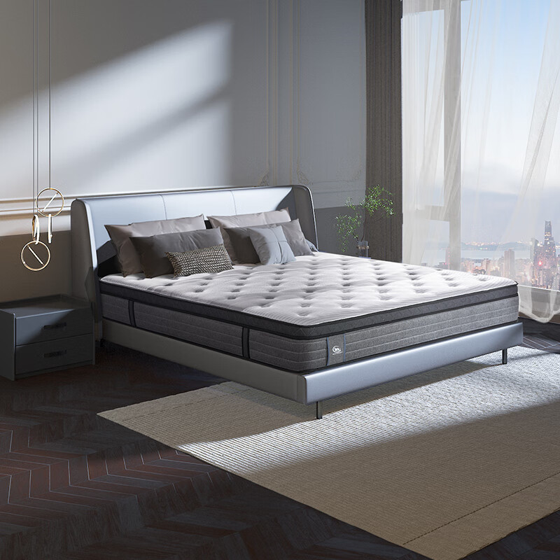 serta舒达艾菲双层乳胶床垫偏硬睡感15m5499元包邮需用券