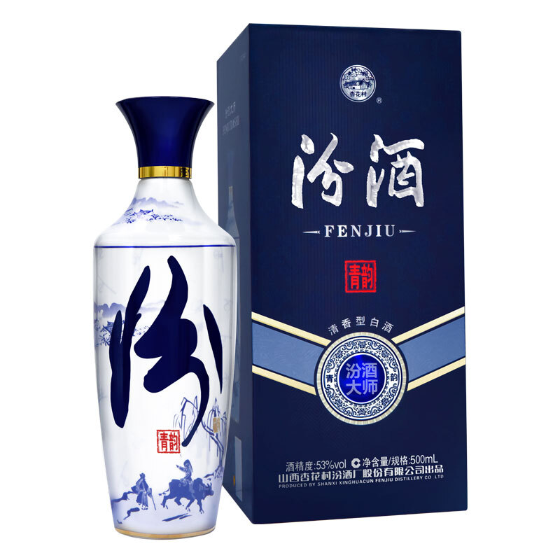 汾酒 青花汾酒系列 汾酒大师 青韵 53%vol 清香型白酒 500ml 单瓶装 275.72元（需