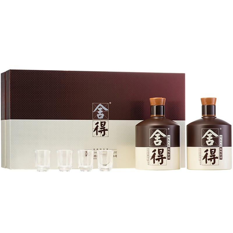 舍得 品味舍得礼盒600ml*2 52%vol 浓香型白酒赠舍得小酒100ml+舍之道小酒100ml 778