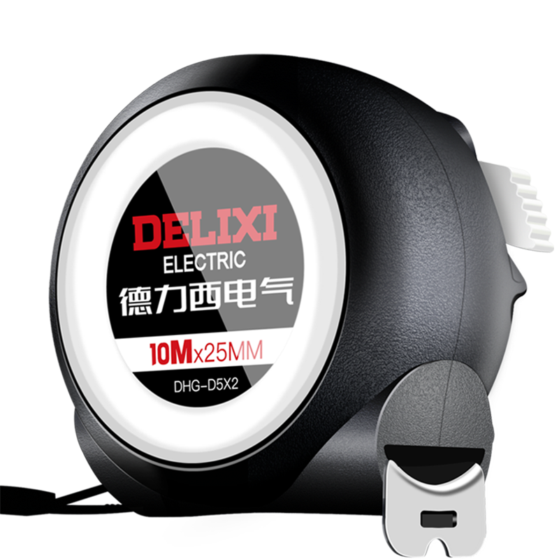 DELIXI 德力西 电气卷尺5米加厚加硬家用钢尺子量尺3米盒尺拉圈尺10米 ￥2.9