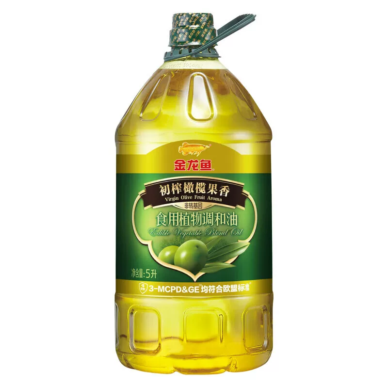 金龙鱼 食用油初榨橄榄果香 食用植物调和油5L 家用炒菜大桶油 89.9元 - 线报酷