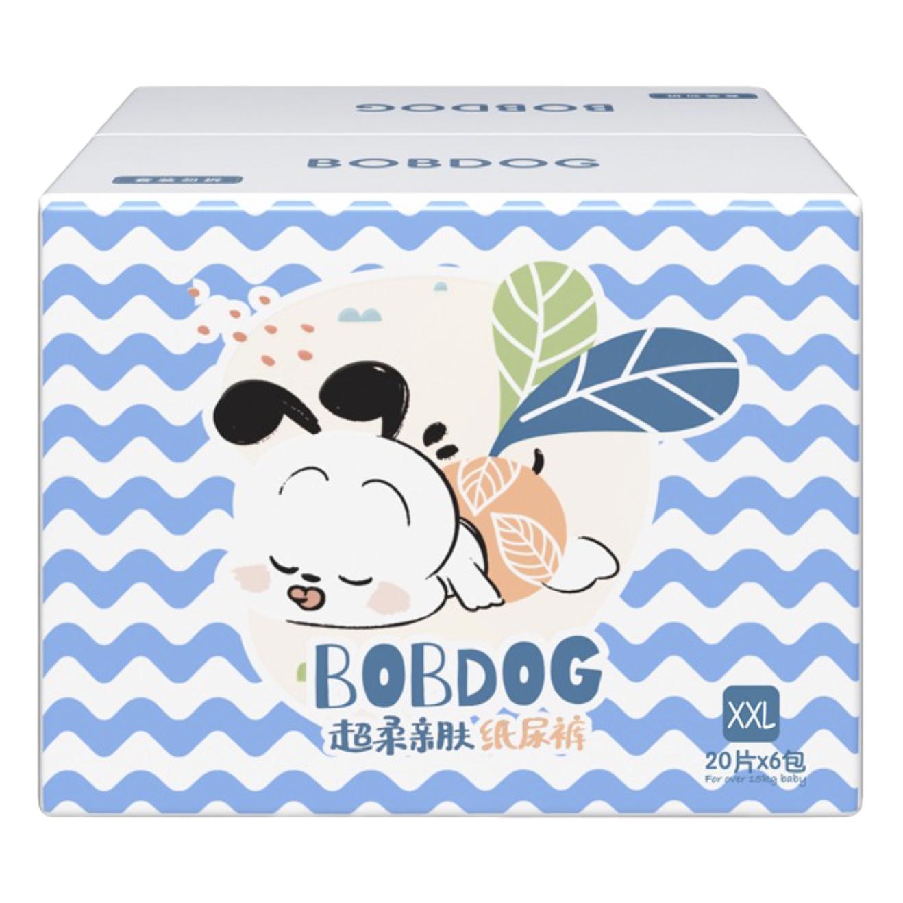 BoBDoG 巴布豆 小波浪薄柔亲肤纸尿裤XXL120片(15KG以上)婴儿尿不湿 117元