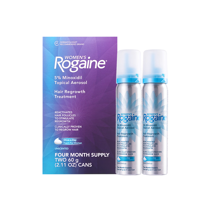 PLUS会员：Rogaine 培健 米诺地尔5﹪ 第二代 生发液 60g*2瓶 288.2元（凑单品72.45