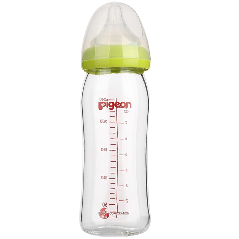 Pigeon 贝亲 经典自然实感系列 AA74 PPSU奶瓶 240ml 绿色 M 3月+ 60.9元