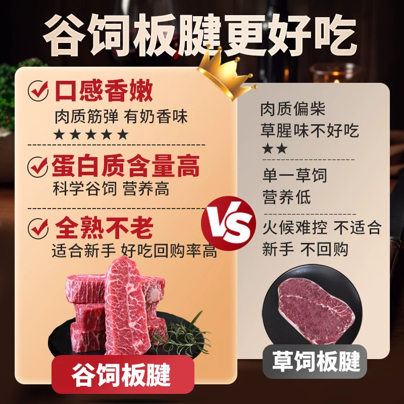 宅鲜汇 安格斯谷饲原切牛排 板腱眼肉组合 99.9元 - 86线报
