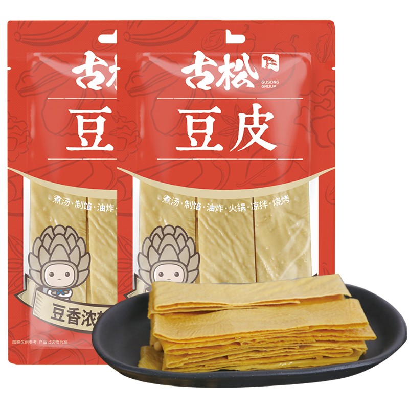 Gusong 古松食品 手工黄豆干豆皮 110g*2包 4.88元（需买2件，需用券）