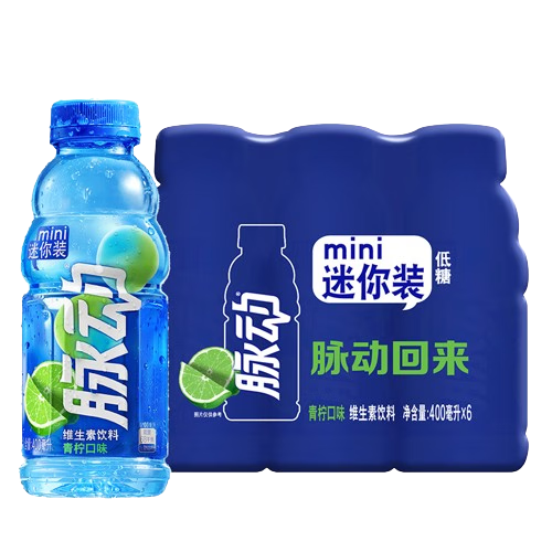 plus会员：脉动 青柠口味 400ML*6瓶 14.75元