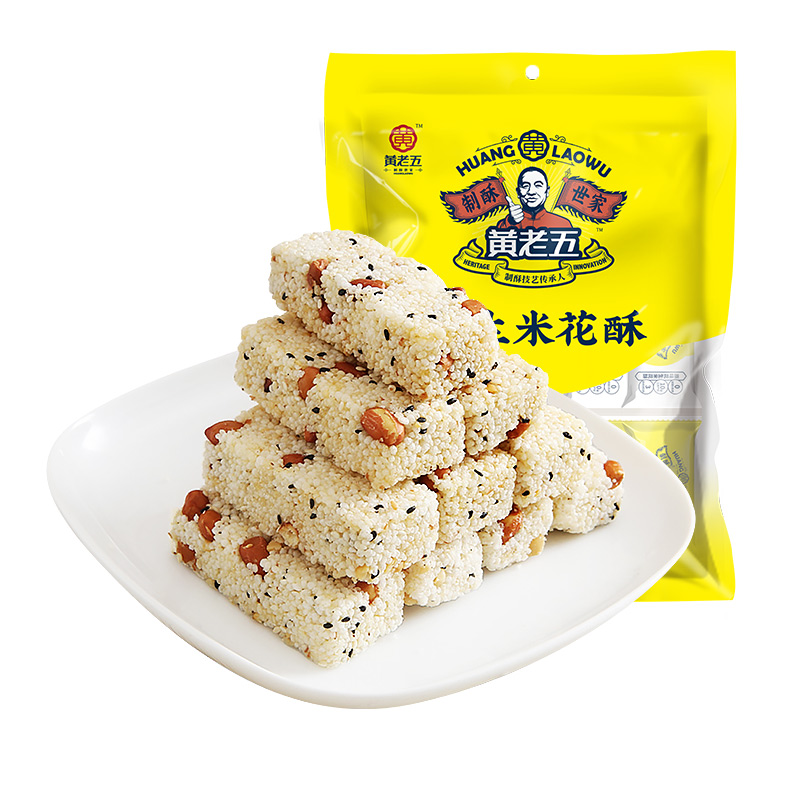 黄老五 原味米花酥米花糖小米酥250g 7.36元（需买7件，需用券）