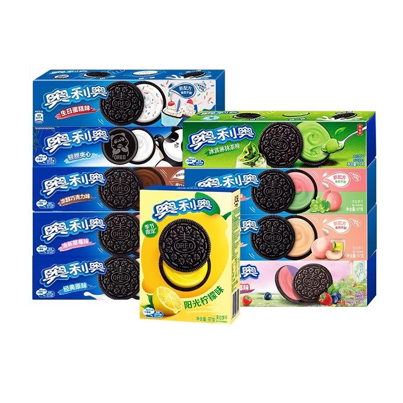 OREO 奥利奥 新品柠檬味夹心饼干多口味97g*6盒儿童休闲零食 24.6元