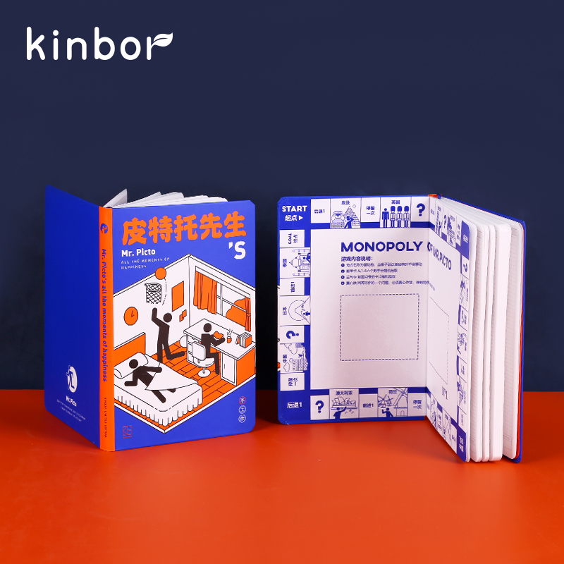 kinbor DT53138 创意便携硬面本册 A5方格内页 皮特托先生不工作 24元（需买2件