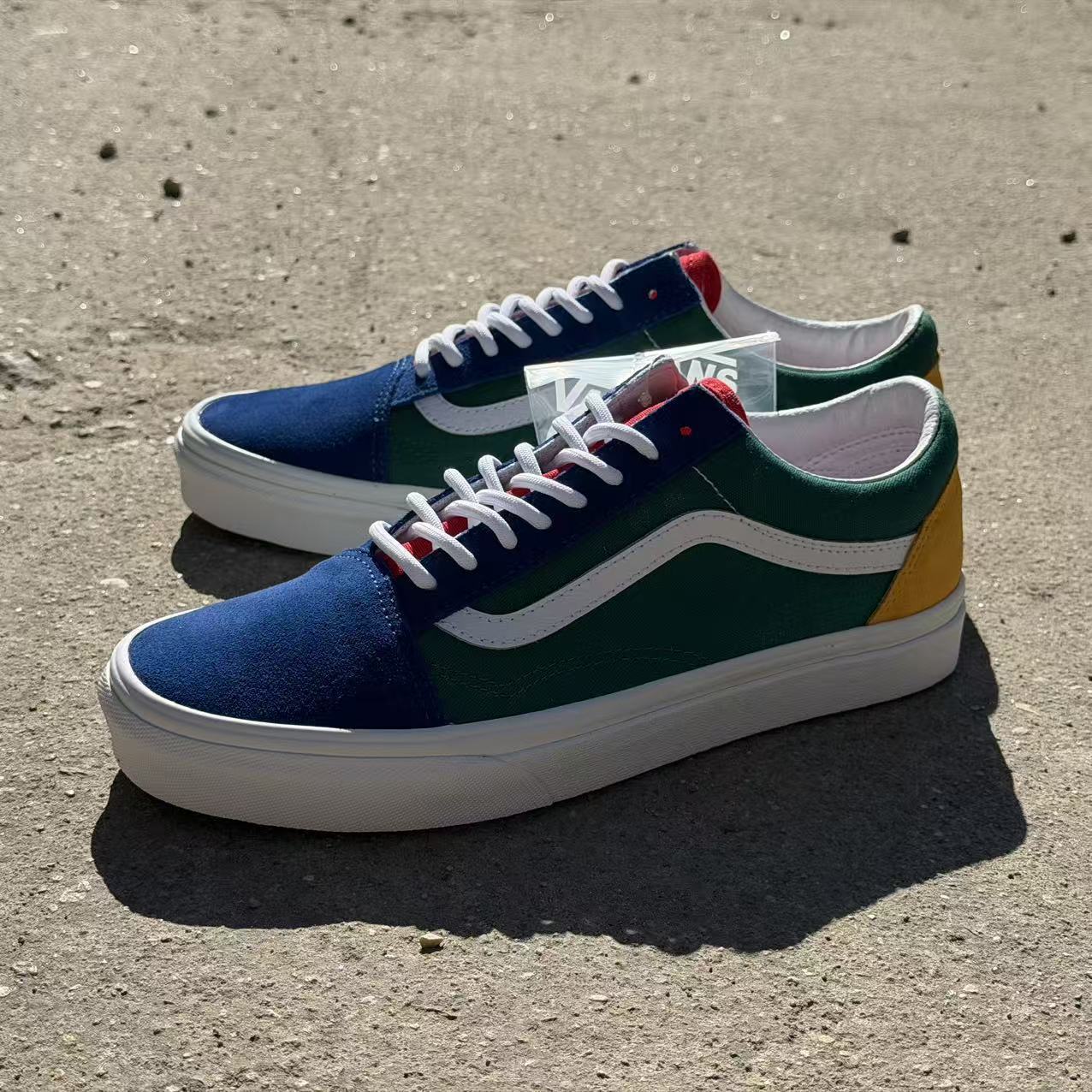 VANS 2026新款经典old skool彩色拼接os休闲运动低帮帆布滑板鞋子 186.8元 - 线报酷