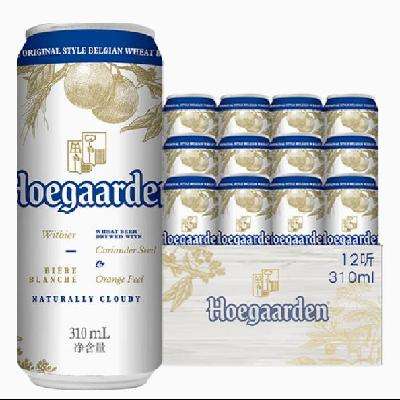 88VIP、需福袋：Hoegaarden 福佳 白啤酒 310ml*12听 返后68元包邮（返卡10元）