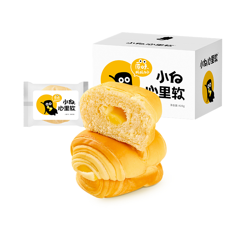 小白心里软 暖暖手撕面包 420g 1箱 16.92元(需用券)