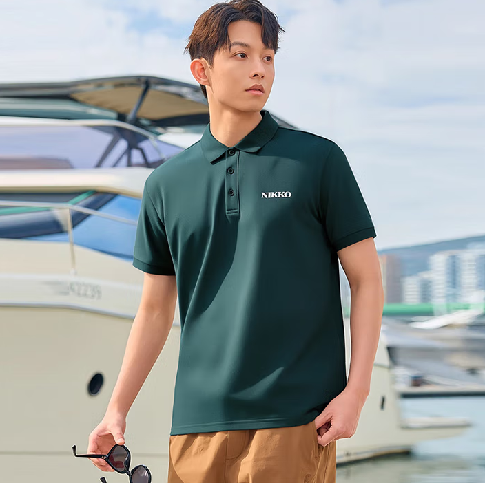 冰丝凉感面料!Nikko 日高 男款冰丝速干短袖Polo衫2313C 多色 ¥29.9