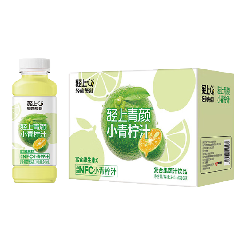 轻上 西梅乌龙茶饮料 0脂肪0添加蔗糖 膳食纤维解腻清爽果汁茶 245ml*10瓶 15.4