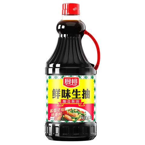 厨邦 鲜味生抽 酿造酱油 大厨烹调炒菜凉拌点蘸清蒸 1.25L 0.55元