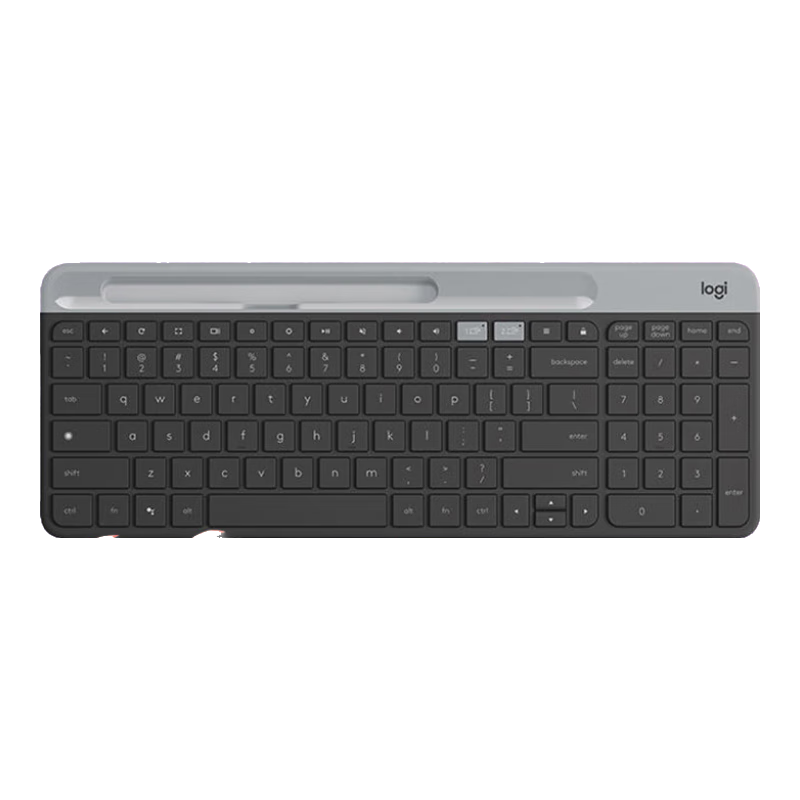 罗技 logitech K580 101键 2.4G蓝牙 优联 双模无线薄膜键盘 黑色 无光 197.1元