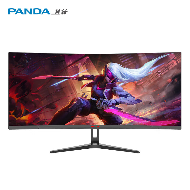 PANDA 熊猫 34英寸带鱼屏显示器 MX34U5（3440*1440、144Hz、R1500） 979元包邮（需用