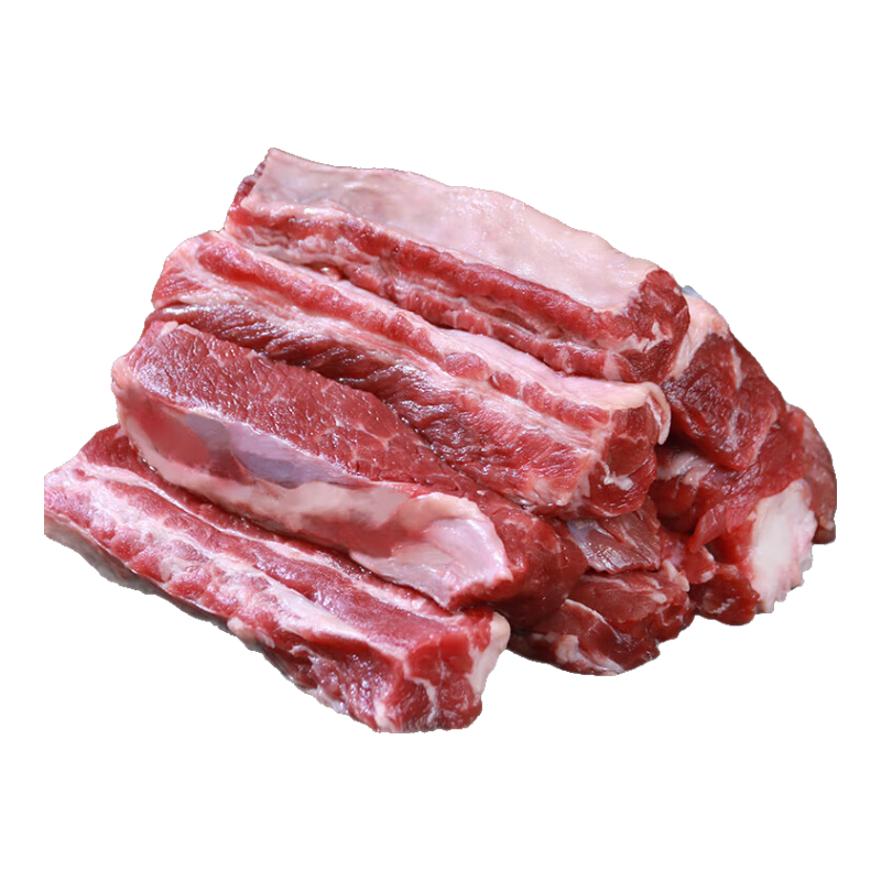 春禾秋牧澳洲原切牛肋条800g 贴骨肉 去骨牛肋肉 烧烤炖煮牛肉香煎 69.9元包