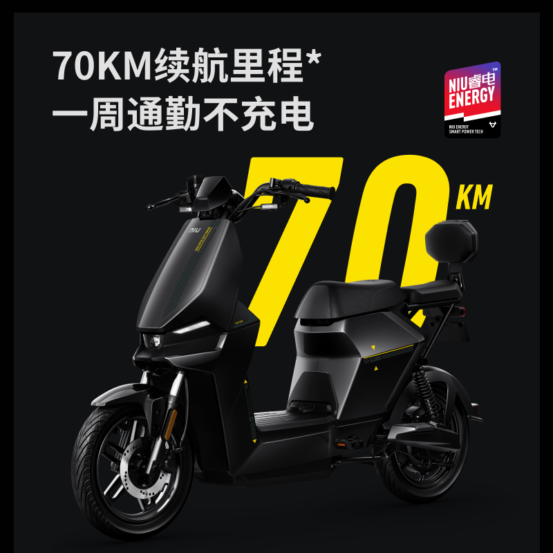 Niu Technologies 小牛电动 F200新国标电动车48v20a 锂电池 两轮电动自行车 3049元