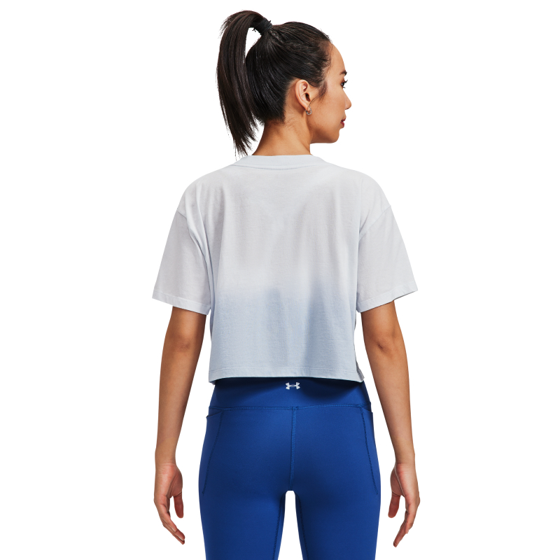 安德玛 官方奥莱UA 女子干爽透气半袖跑步健身运动短身露脐短袖T恤 109.61元