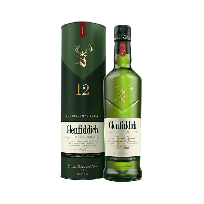 格兰菲迪 12年 苏格兰 单一麦芽 威士忌 700ml 礼盒装 进口洋酒 182.55元