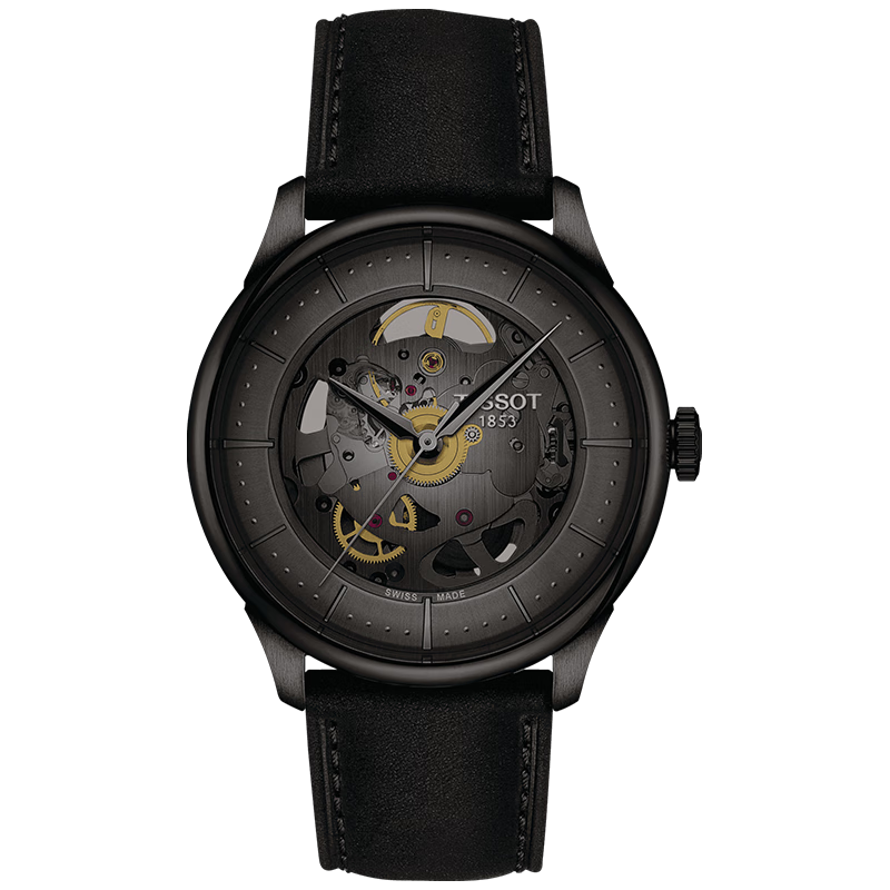 TISSOT 天梭 新杜鲁尔系列 男士皮带腕表商务表 6854元