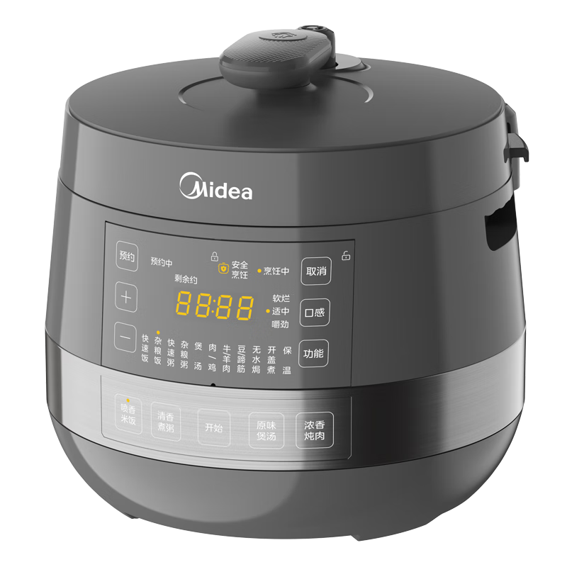 新品预售、以旧换新、Plus会员：Midea 美的 0涂层精钢厚釜电压力锅 5L MY-C5856G